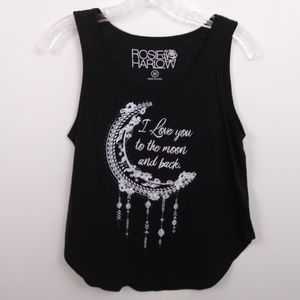 Rosie & Harlow Blk Love you to the moon & back tee